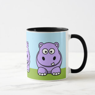 Niedliches Lavendel Nilpferd Tasse