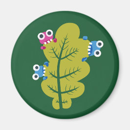 Niedliches Leaf gegessen von Cartoon Bugs Kinder Magnet