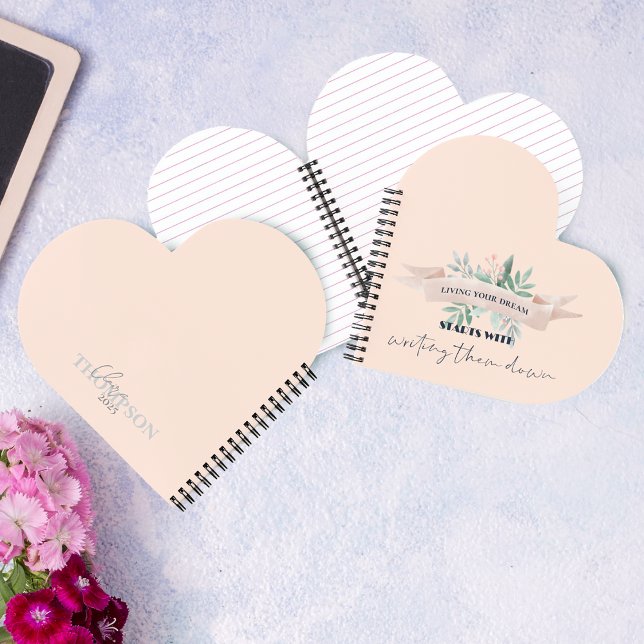 Niedliches Leben in Ihren Traumkursen Erinnerungen Notizbuch (Cute Living Your Dream Quote Memories Keepsake Notebook)