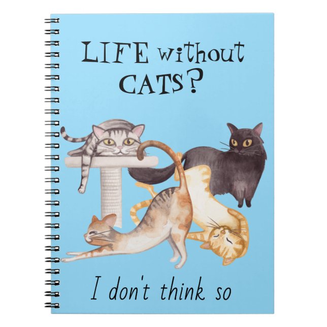 Niedliches Leben ohne Katzen Notizblock (Vorderseite)