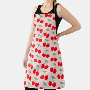 Niedliches, lebendiges Cherry-Muster Schürze