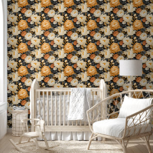 Niedliches, lebendiges gelbes Peonies Chic Floral  Tapete