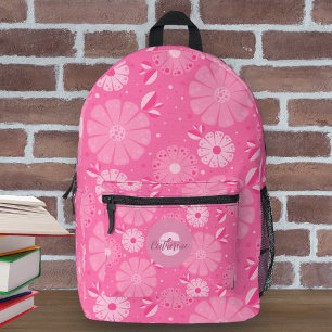 Niedliches, lebendiges rosa Folkloremuster Bedruckter Rucksack