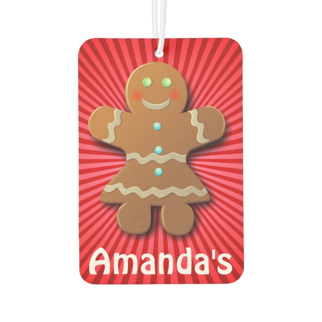 Niedliches Lebkuchen Autolufterfrischer (Rückseite)