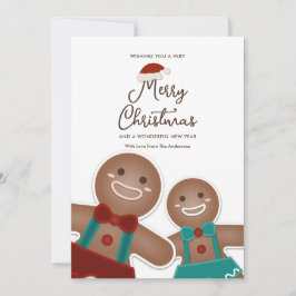 Niedliches Lebkuchen Kekse Buddies Frohe Weihnacht Feiertagskarte