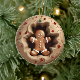 Niedliches Lebkuchen Keramik Ornament