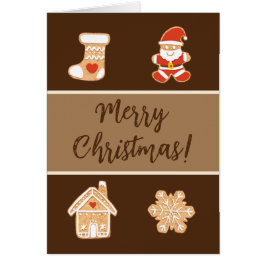 Niedliches Lebkuchen Weihnachtskarte