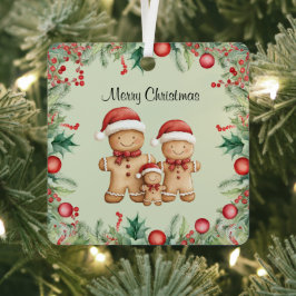 Niedliches Lebkuchengebäck Weihnachten Ornament Aus Metall