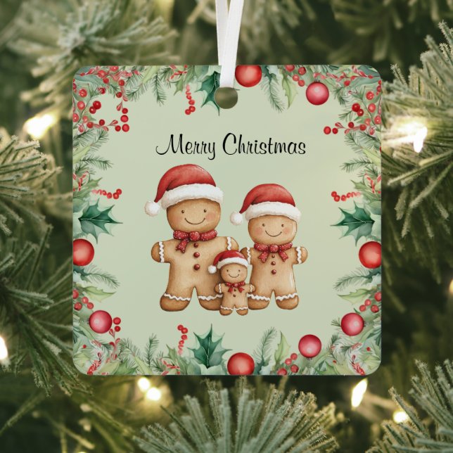Niedliches Lebkuchengebäck Weihnachten Ornament Aus Metall (InSitu)