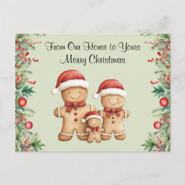 Niedliches Lebkuchengebäck Weihnachten Postkarte