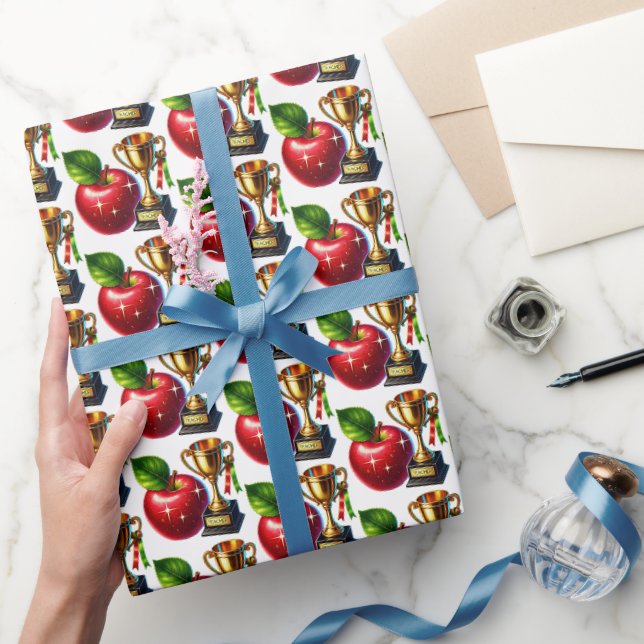 Niedliches Lehrergeflecht Geschenkpapier (Schenken)