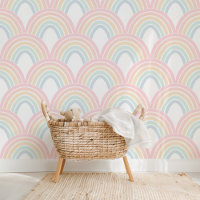 Niedliches Leichtpastel-Regenbogen-Scallop