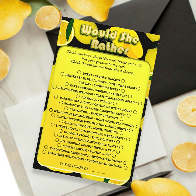 Niedliches Lemon Brautparty würde sie eher Spaß sp Flyer (Von Creator hochgeladen)