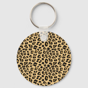 Niedliches Leopard-Druckmuster Schlüsselanhänger