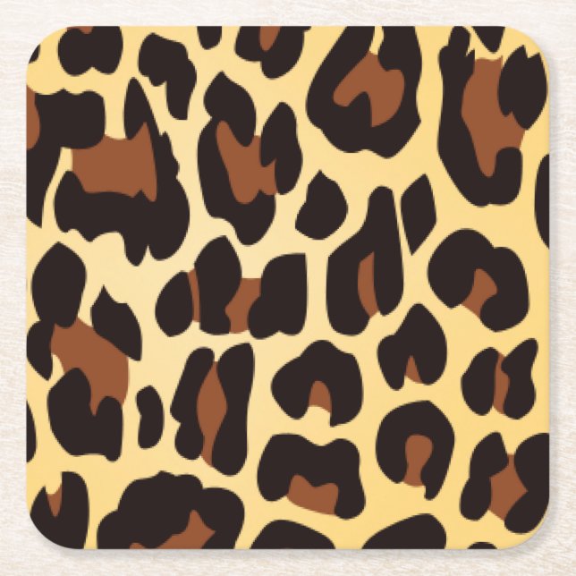 Niedliches Leopard Print Untersetzer Set (Vorderseite)
