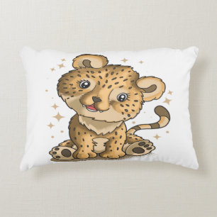 niedliches Leopardendesign Dekokissen