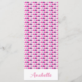 Niedliches Lesezeichen für Personalisiert rosa geo