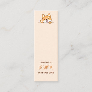 Niedliches Lesezeichen von Shiba Inu Corgi Mini Visitenkarte