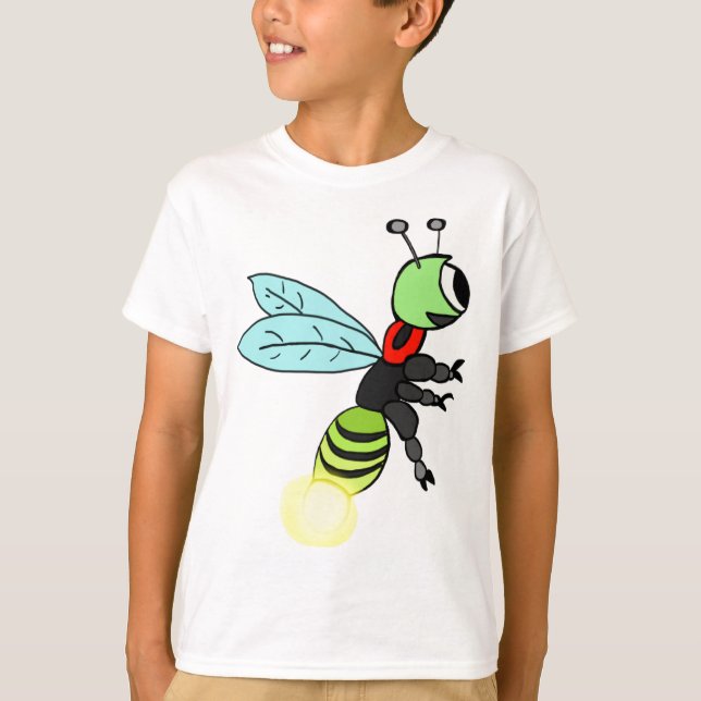 Niedliches Leuchtkäfer-Fliegen T-Shirt (Vorderseite)