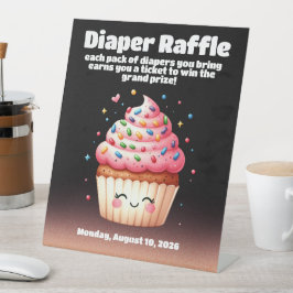 Niedliches L'il Cupcake Sprinkles Windeln Raffelze Sockelschild