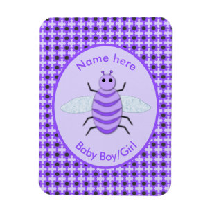 Niedliches Lila Baby-Bee-Geschlecht offenbart neut Magnet