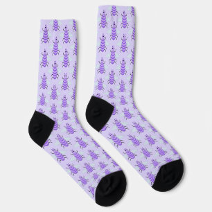 Niedliches Lila Bienengeschlecht Neutral Gemustert Socken