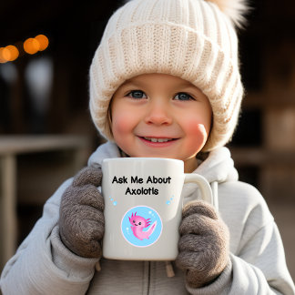 Niedliches Lila Frag über Axolotls Salamander Kaffeetasse