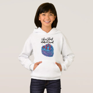 Niedliches Lila Herzkuchenmuster Hoodie