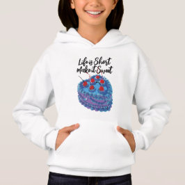 Niedliches Lila Herzkuchenmuster Hoodie
