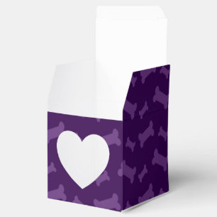 Niedliches lila Hundeknochenmuster Geschenkschachtel