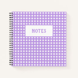 Niedliches Lila Indigo & White Kariert Everyday-No Notizbuch