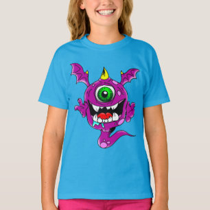 Niedliches lila Leute-Esser-Monster T-Shirt