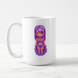 Niedliches lila Mädchen Kaffeetasse
