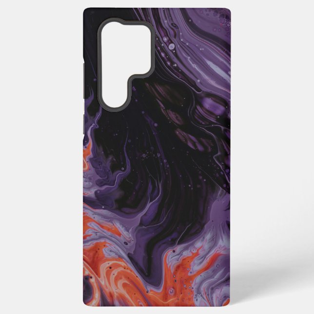 Niedliches Lila Muster Samsung Case kompatibel Samsung Galaxy Hülle (Rückseite)