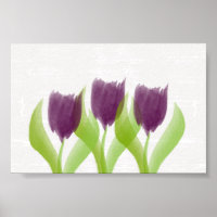 Niedliches Lila Tulips Kinderzimmer Hochzeitplakat