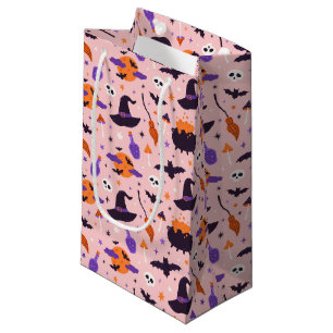Niedliches Lila und rosa Halloween-Muster Kleine Geschenktüte
