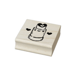 Niedliches Lipstick Herz Gummistempel