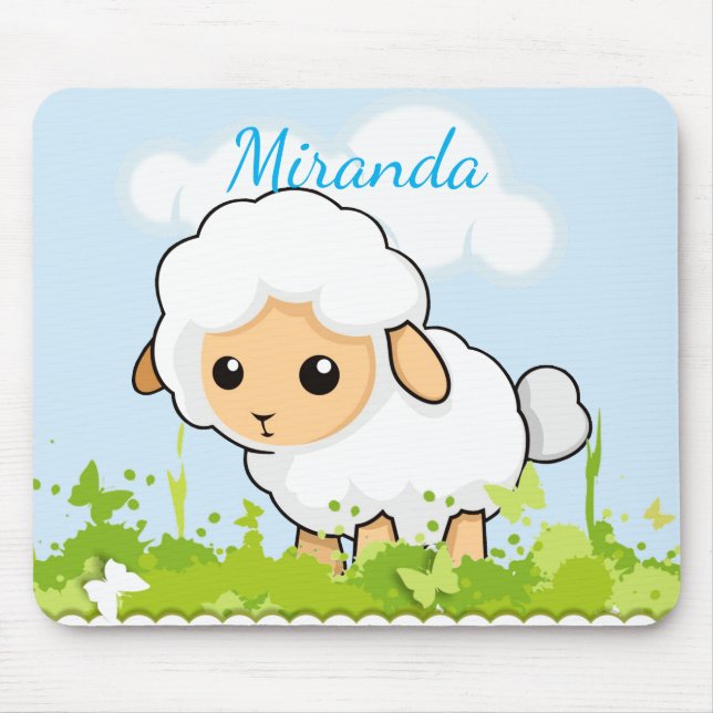 Niedliches Little Lamm Mousepad (Vorne)