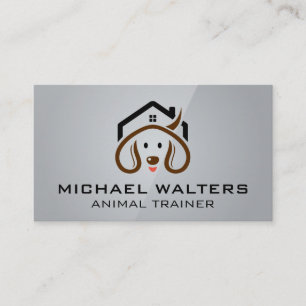 Niedliches Logo der Welppy-Zuhause Dog Groomer Visitenkarte