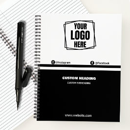 Niedliches Logo-Geschäft für kundenspezifische Unt Notizbuch