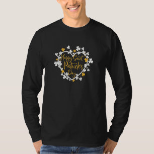 Niedliches Lucky Heart Kleeblatt Happy St Patricks T-Shirt