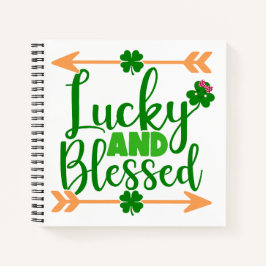 NIEDLICHES LUCKY- UND BLESSED-IRISH-SPRICHWORT NOTIZBUCH