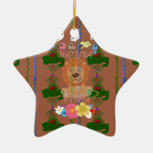 Niedliches lustiges Baby Lion King Hakuna Matata n Keramik Ornament