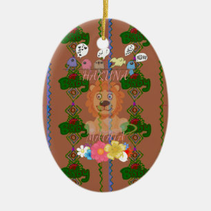 Niedliches lustiges Baby Lion King Hakuna Matata n Keramik Ornament