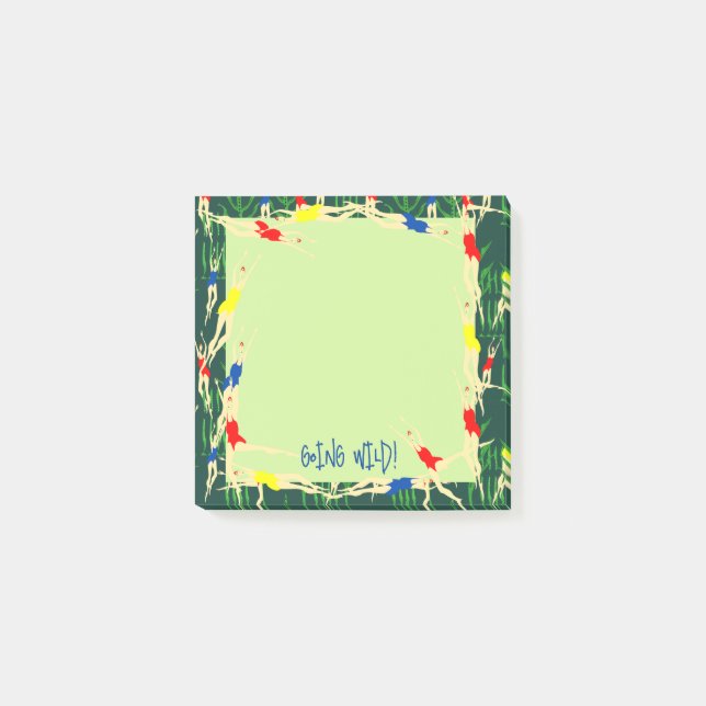 Niedliches, lustiges Geschenk für Wilde Schwimmeri Post-it Klebezettel (Vorderseite)