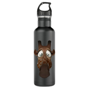 Niedliches lustiges Giraffen-Gesicht Edelstahlflasche