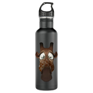 Niedliches lustiges Giraffen-Gesicht Edelstahlflasche