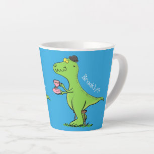 Niedliches, lustiges Grün zum Rex-Dinosaurier-Cart Milchtasse
