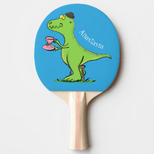Niedliches, lustiges Grün zum Rex-Dinosaurier-Cart Tischtennis Schläger