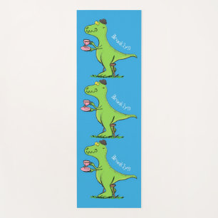 Niedliches, lustiges Grün zum Rex-Dinosaurier-Cart Yogamatte